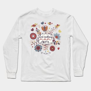 Best Knitting Mum Ever,Cute Valentine Gift For Mum Long Sleeve T-Shirt